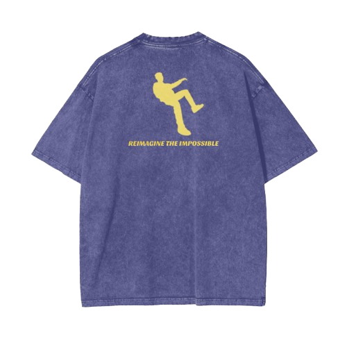 PSYVERT Acid Wash Oversized T-Shirt – Violet Night