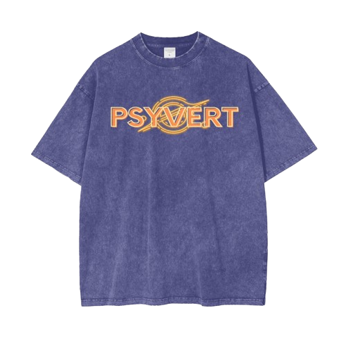 PSYVERT Acid Wash Oversized T-Shirt – Violet Night