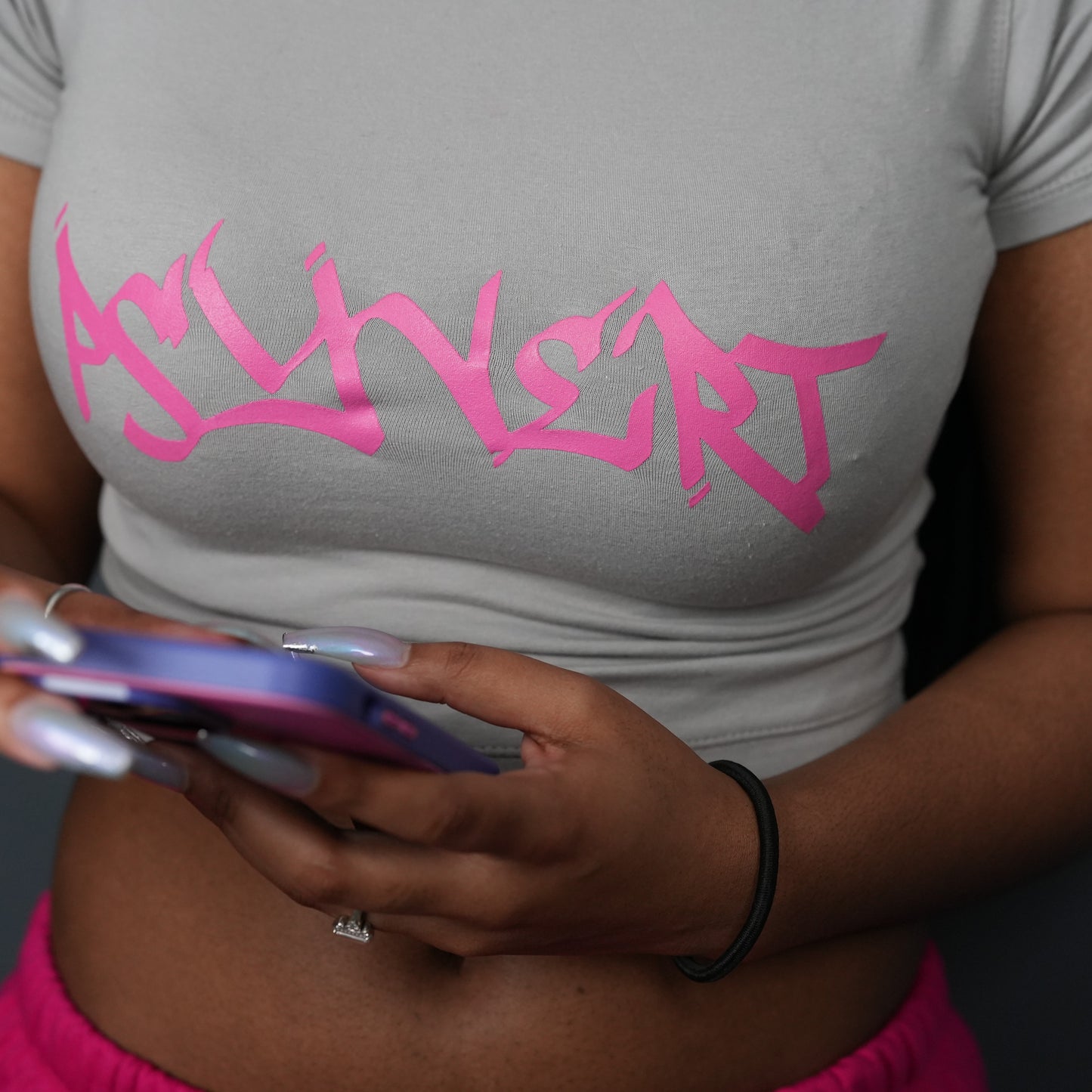 GHOSTCODE Graffiti Style-Women's Cropped Baby Tee