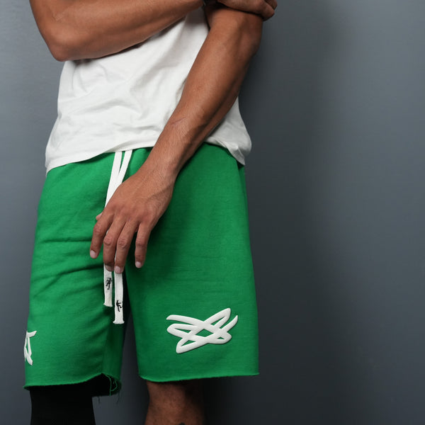 GREEN DIMENSION-Men's Graffiti Style Shorts
