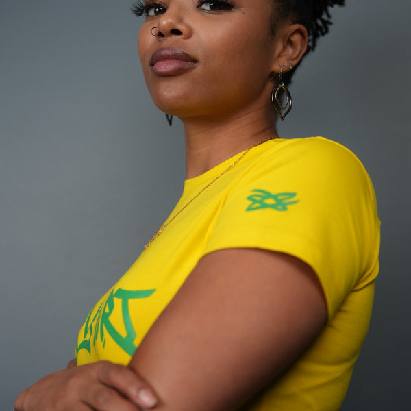 HYPERCHARGE-Graffiti Style Women's Cropped Baby Tee