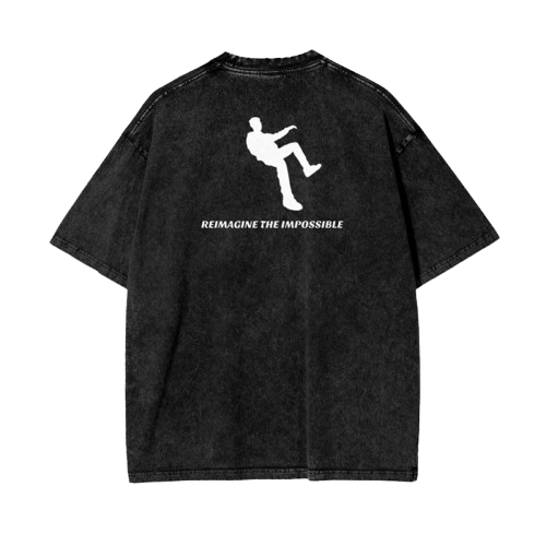 PSYVERT Acid Wash Oversized T-Shirt – New Moon