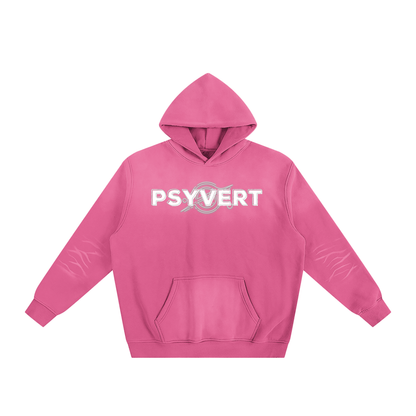 PSYVERT Sunfade Fleeced Hoodie Pink & White